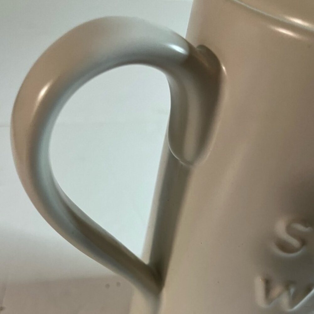 Indigo Ceramic Pitcher with Lid “Serve Warm” Embossed - Dishwasher Safe - Picture 9 of 10